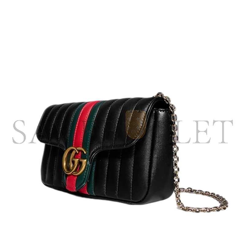 GUCCI JETSET GG MARMONT SMALL SHOULDER BAG A006X1 (20.5*11.5*6cm)